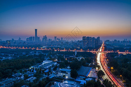 夜北京车流晚夜高清图片