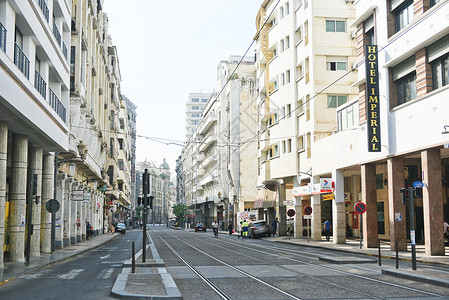 摩洛哥卡萨布兰卡街景背景