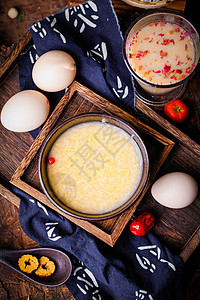 鸡蛋米酒食物高清图片素材