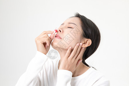 女性流鼻血生病鼻血高清图片