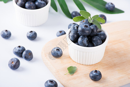 蓝色食品新鲜水果蓝莓背景