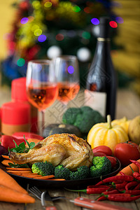 感恩节的食物背景图片