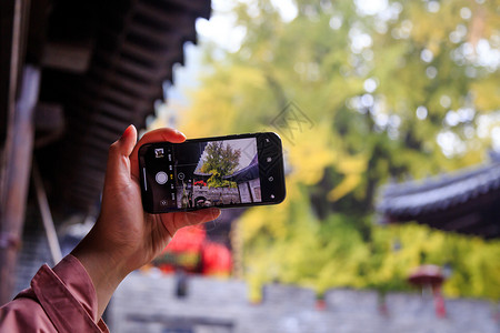 西安古观音禅寺手机摄影背景