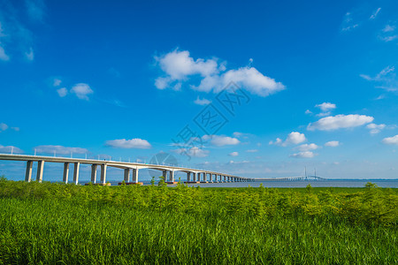 上海长江大桥风光背景图片