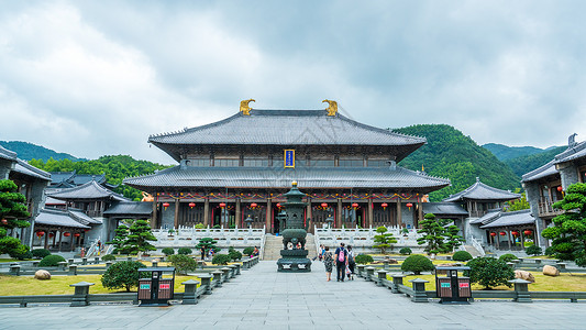 浙江雪窦寺旅游高清图片素材