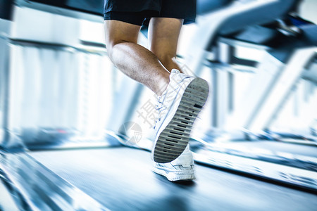 健身房跑步健康健身腿高清图片
