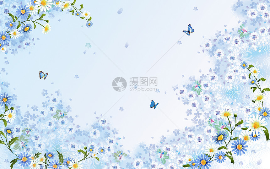 花纹蝴蝶背景墙图片