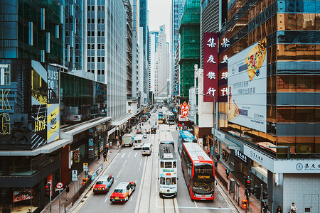 香港街景宽广高清图片素材