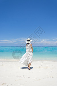 捆绑美女素材马来西亚沙巴环滩岛海滩女神背景