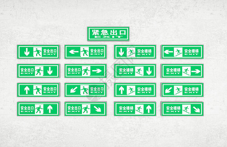 紧急出口标志安全出口设计图片