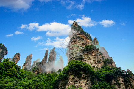 张家界景区张家界风景地貌背景