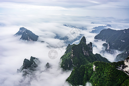 张家界风景地貌背景图片