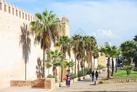 摩洛哥拉巴特乌达雅堡高清图片