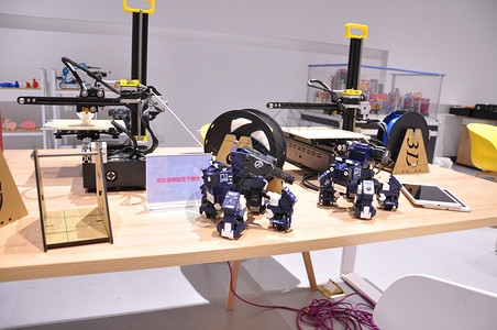 科技展厅杭州萧山机器人自动化展厅背景