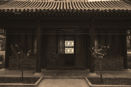 中国风西安西安城墙周围建筑背景