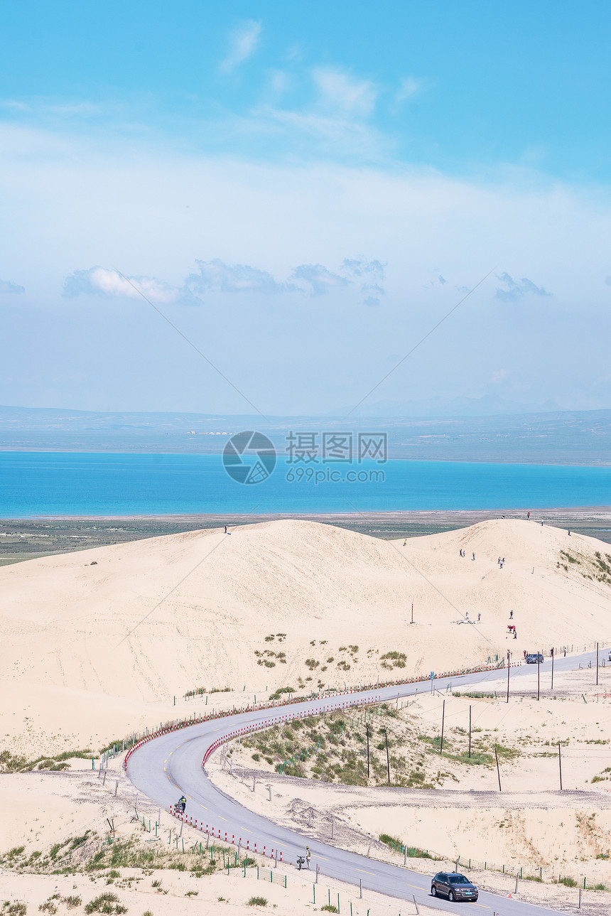 青海湖沙漠公路图片