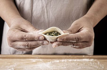 冬至包饺子包饺子团圆图片素材