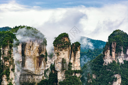 张家界景区张家界风景地貌背景