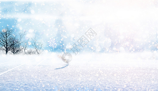 冬季下雪背景图片