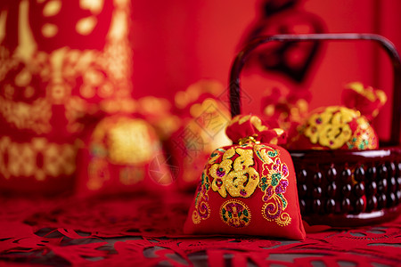 藏族特色装饰新年静物装饰背景
