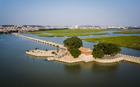 新乐遗址泉州洛阳桥背景