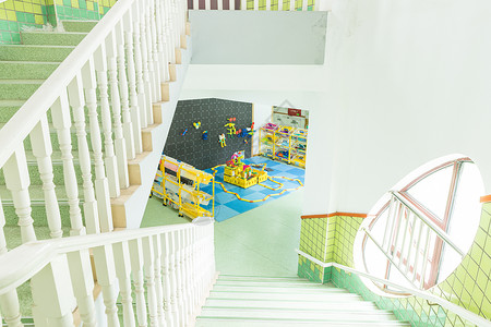 幼儿园楼梯环境教育高清图片素材