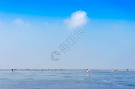 黄金沙滩江苏启东黄金海滩背景