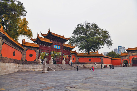 大门与牌坊：朝天宫南京传统建筑的4A景点背景图片