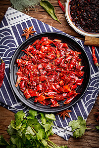 食材红辣椒剁背景图片