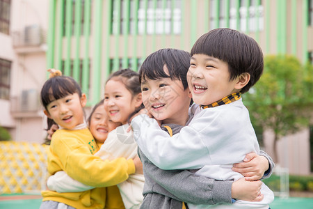 国学幼儿园幼儿园儿童课间玩耍背景