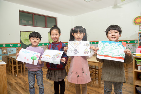 儿童学习海报幼儿园儿童画画背景