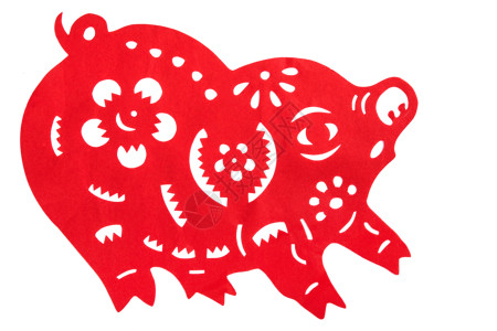 2019猪猪年窗花剪纸背景