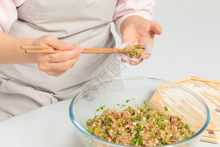 冬至包饺子冬至水饺高清图片