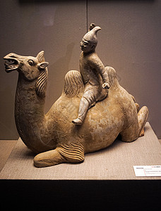 西安博物馆胡人骆驼像背景图片