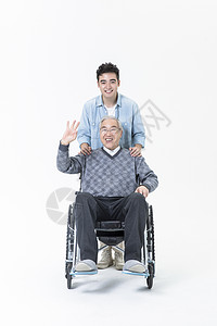 敬老关爱老人轮椅图片