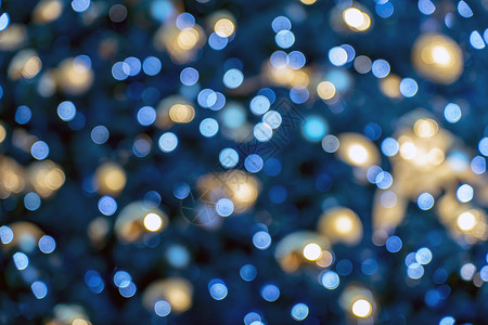 炫酷装饰光效梦幻蓝色的圣诞节背景