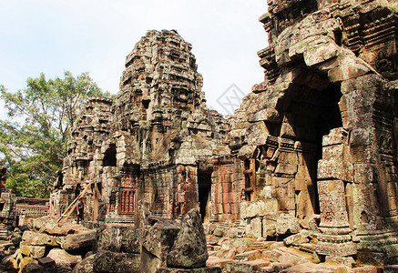 柬埔寨暹粒吴哥窟寺高清图片素材