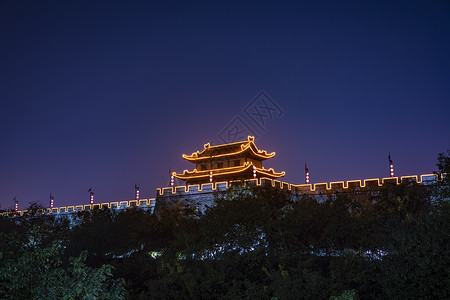 夜景西安城墙图片