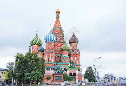 莫斯科圣瓦西里升天教堂背景图片