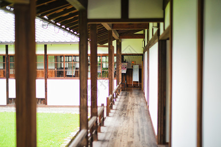 日式木质民居背景图片