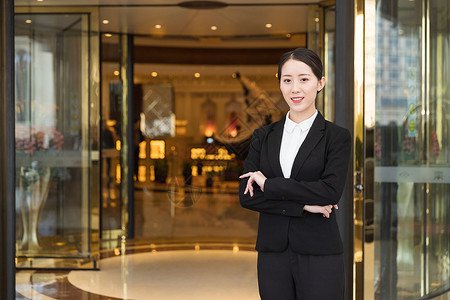 酒店管理年轻商务女性接待图片