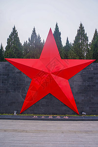 鲜红色的五角星高清图片