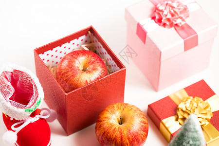 苹果礼盒平安果背景