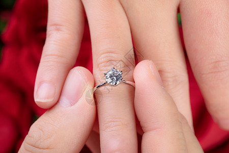 结婚戴戒指背景图片