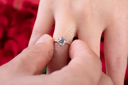 结婚戴戒指背景图片