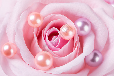 彩色珠宝珍珠玫瑰花背景