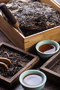 老白茶茶饼茶饼背景高清图片