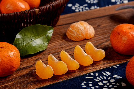 橘子靖安椪柑高清图片