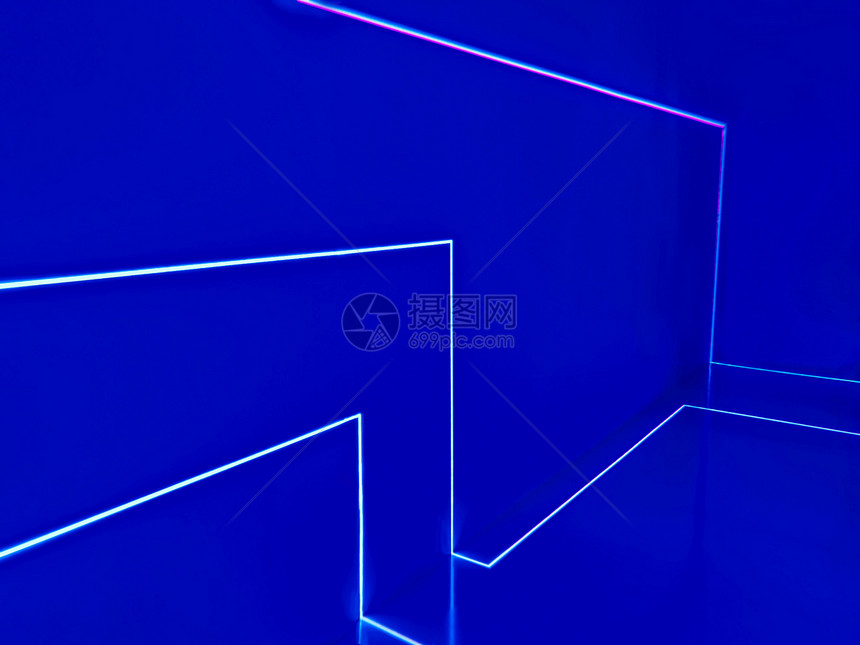 蓝色科技感线条背景墙图片