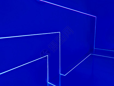 空间线条背景蓝色科技感线条背景墙背景